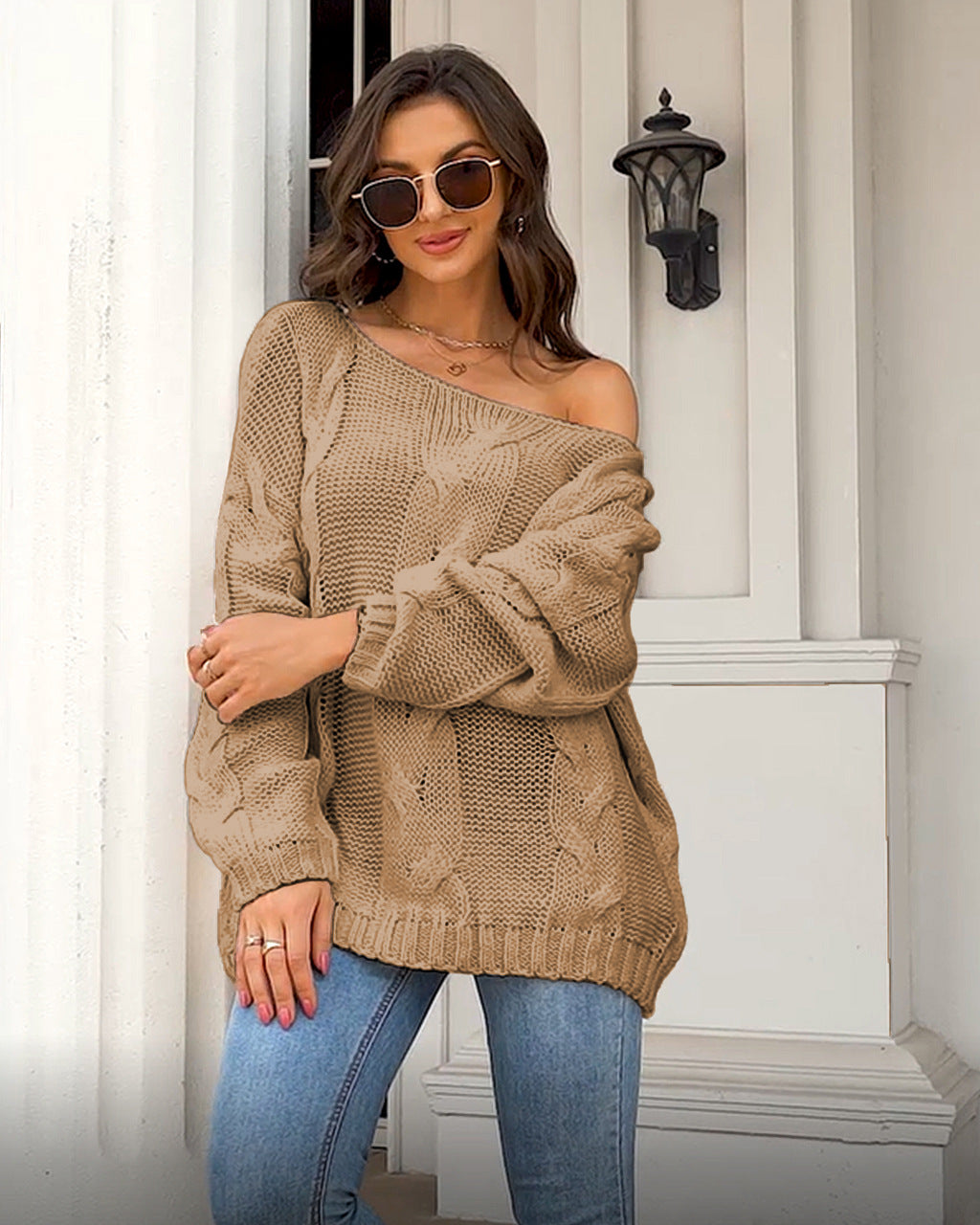 Stilla | Sweater Med Off-Shoulder Ærmer