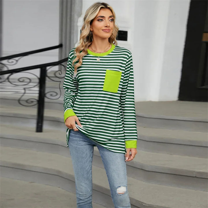 Stilla | Oversize T-shirt med striber