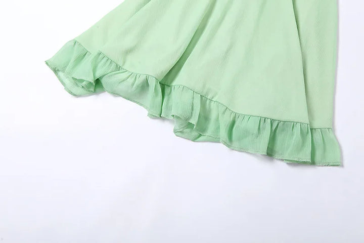 Stilla | Mint Udsnit Flæse Kjole