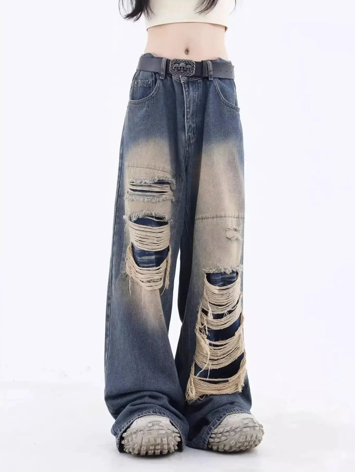 Stilla | Løse Rippede Jeans