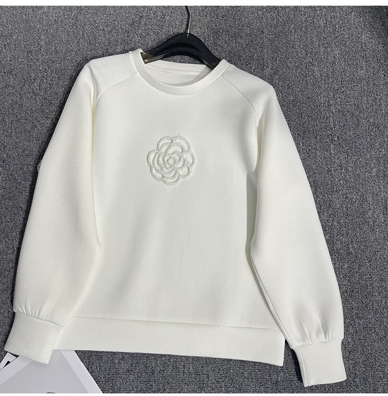 Stilla | Pullover O-hals Pullovere Patchwork Toppe Langærmet Streetwear Casual