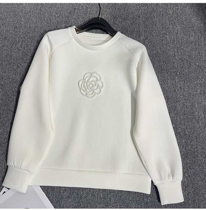 Stilla | Pullover O-hals Pullovere Patchwork Toppe Langærmet Streetwear Casual
