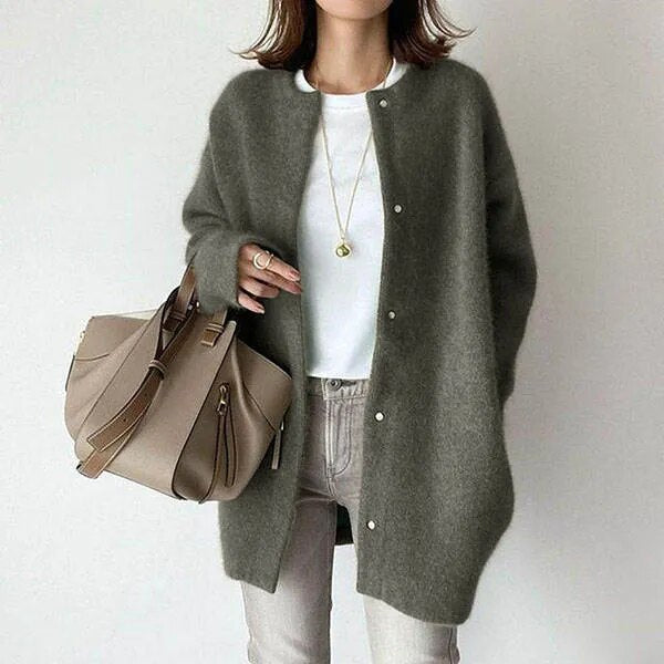 Stilla | strikket cardigan med knaplukning foran