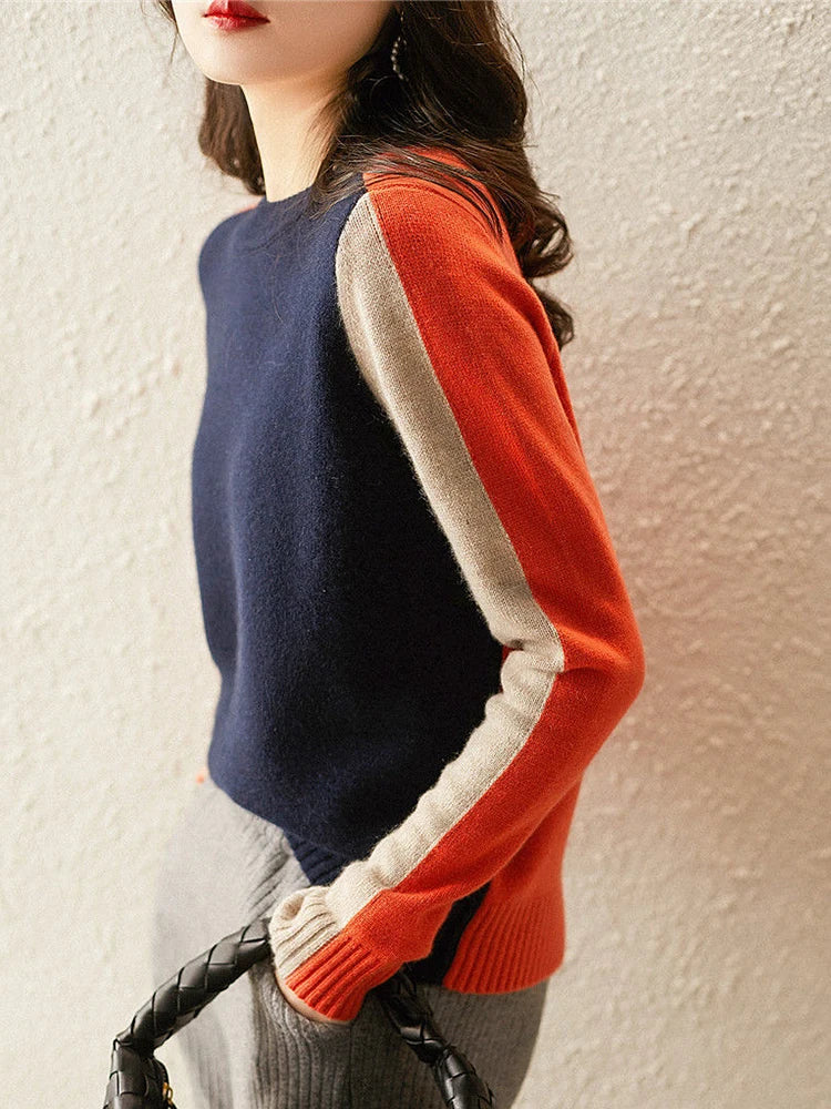 Stilla | Pullover med dristige blokfarver