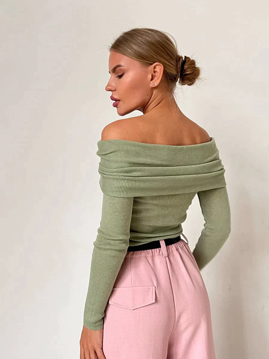 Stilla | Cashmere Trøje Med Bare Skuldre