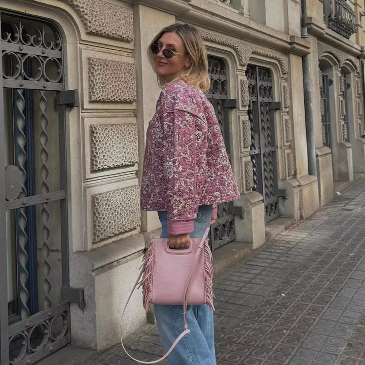 Stilla | Boho blomsterprint-jakke