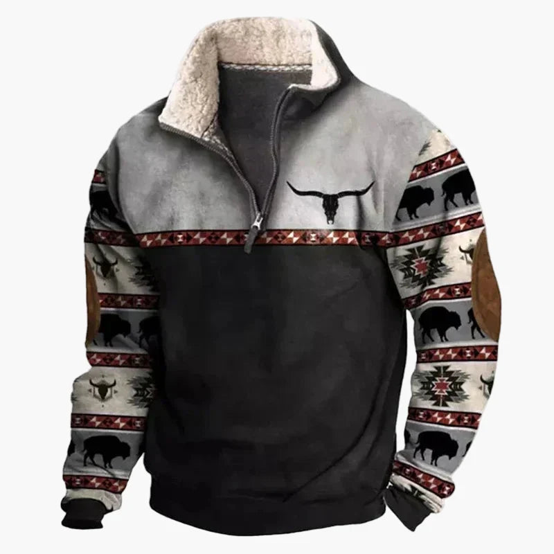 Stilla | Wild West Vintage Pullover - Stilfuld Fritids-Sweater med Western-Charme
