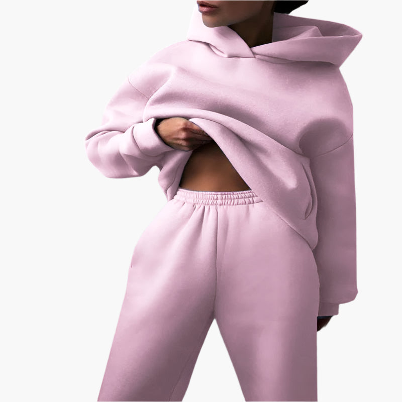 Stilla | Oversize Lounge Sæt Hættetrøje og Joggingbukser - Komfortabel Fritidslook