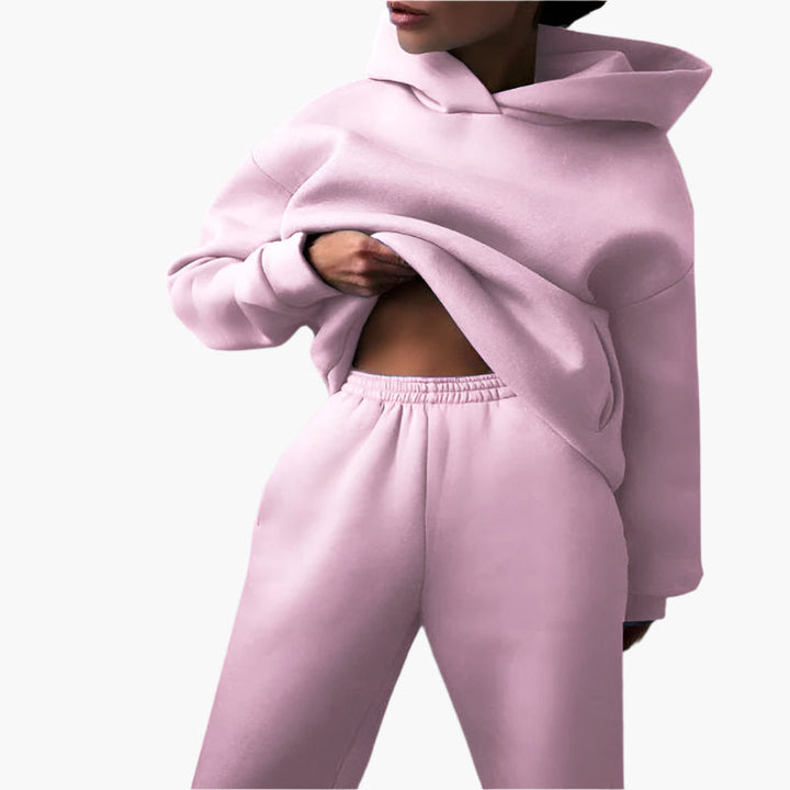 Stilla | Oversize Lounge Sæt Hættetrøje og Joggingbukser - Komfortabel Fritidslook