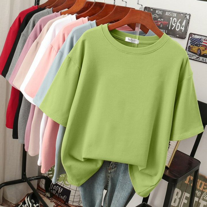 Stilla | Kælentisk Bomulds Basic: Plus Size T-shirt Til Damer