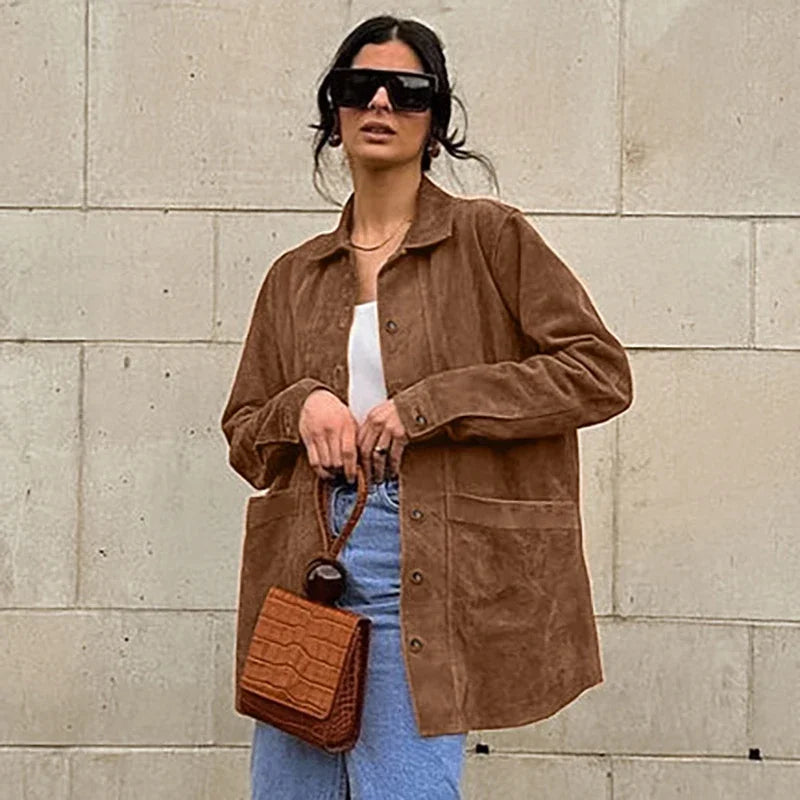 Stilla | Elegant Brun Jakke Til Dame