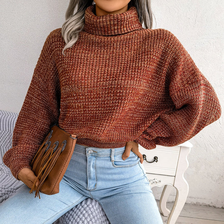 Stilla | Strikket, Løs Pullover Med Turtleneck Til Damer