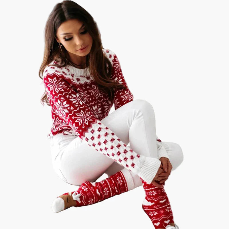 Stilla | Vinter Pullover Skandinavisk Mønster - Fashonabel Jule- og Fritids-Strikpullover