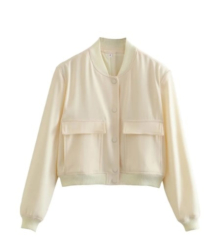 Stilla | Beige Flyverjakke Til Et Elegant Udseende
