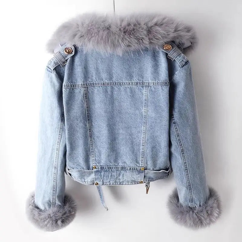 Stilla | Denimjakke Med Pels Til
