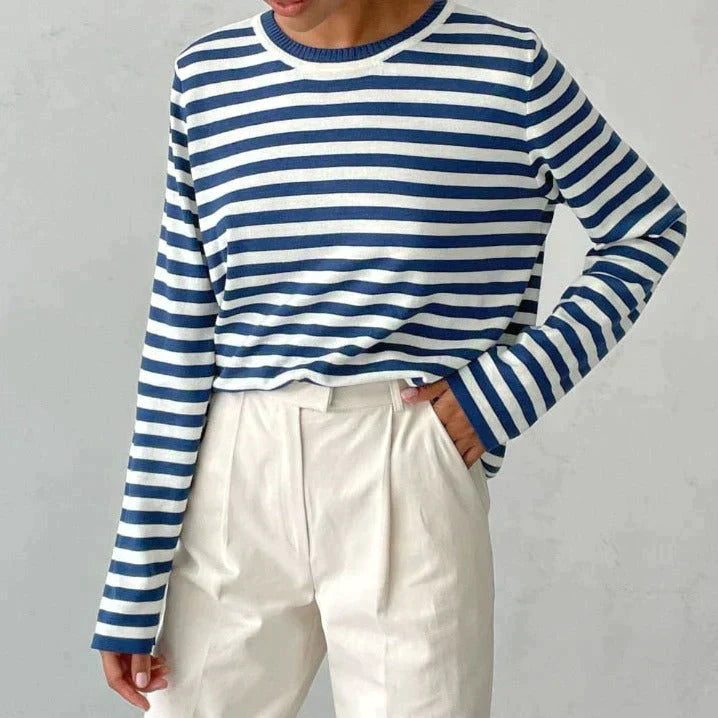 Stilla | Elegante und Weite Gestreifte Bluse