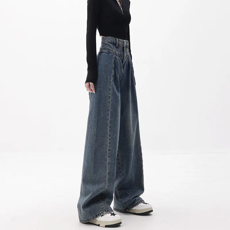 Stilla | Højtaljede Jeans Med Brede Ben