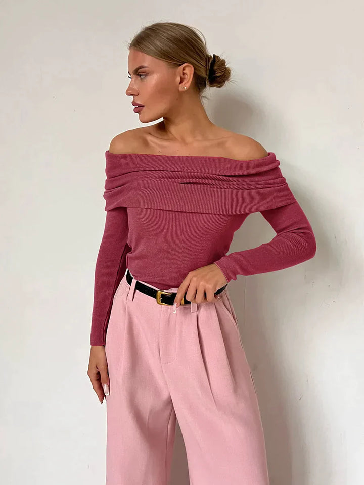 Stilla | Cashmere Trøje Med Bare Skuldre