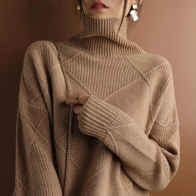 Stilla | Damepullover Af Cashmere Med Rhombus