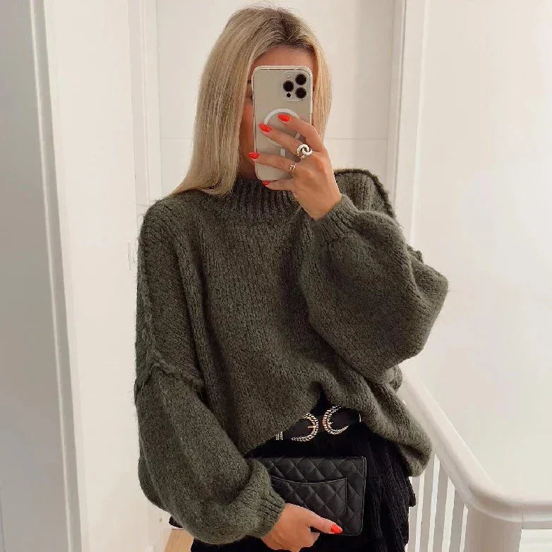 Stilla | Læderlig sweater med elegant note