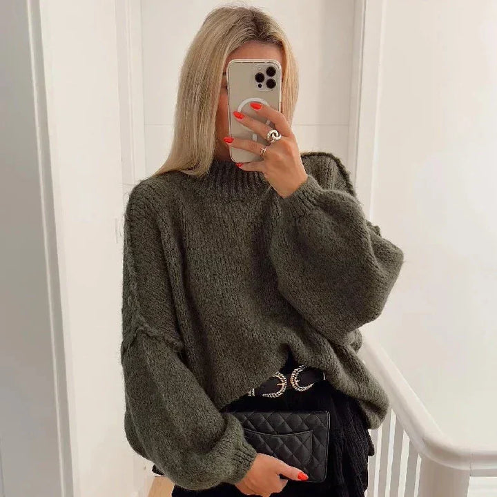 Stilla | Læderlig sweater med elegant note