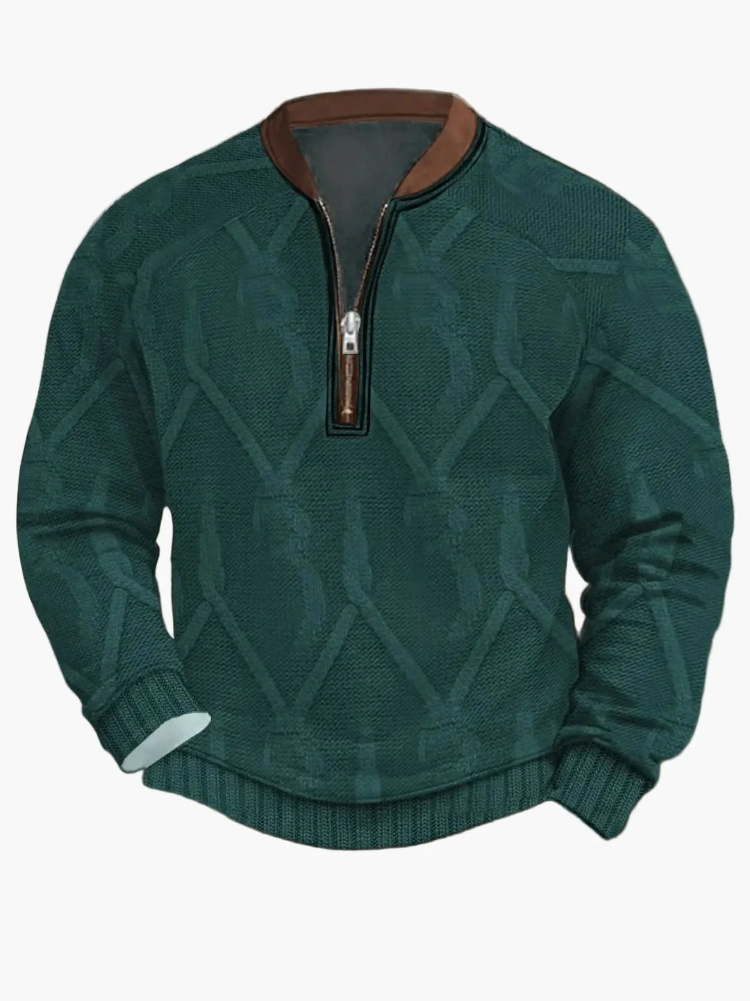 Stilla | Strikpullover med Lynlås - Moderne Fritidslook til Efterår og Forår