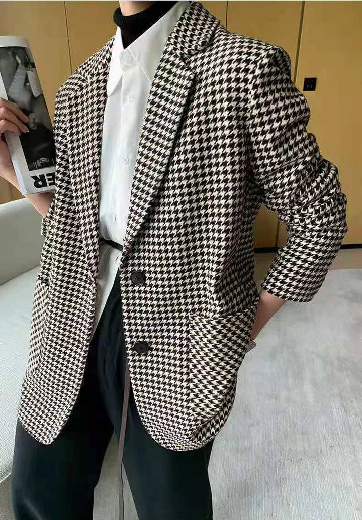 Stilla | Blazer med Hahnentritt-mønster