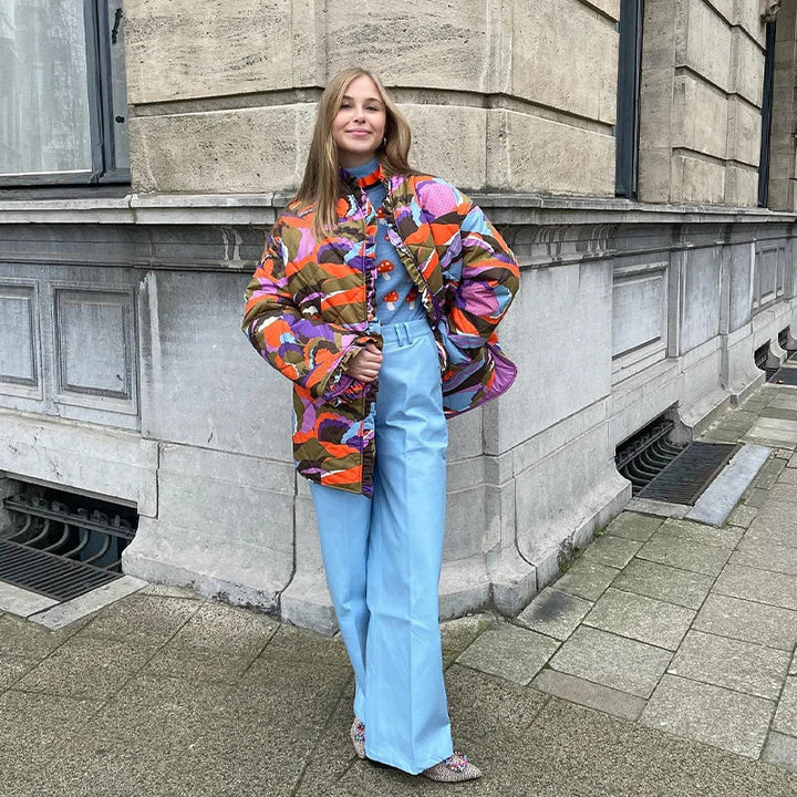 Stilla | Farverig frakke til et iøjnefaldende look