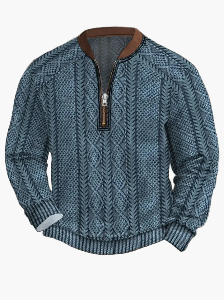 Stilla | Strikpullover med Lynlås - Moderne Fritidslook til Efterår og Forår