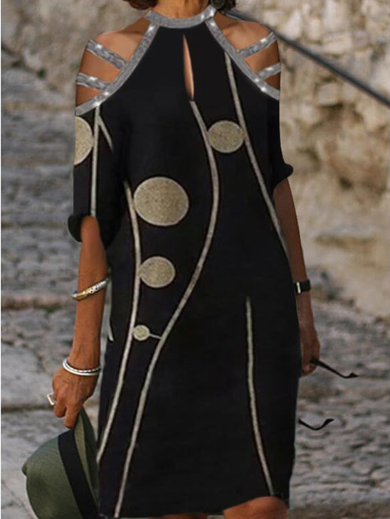 Stilla | Damekjoler Trykt Off Shoulder Afslappet Kjole
