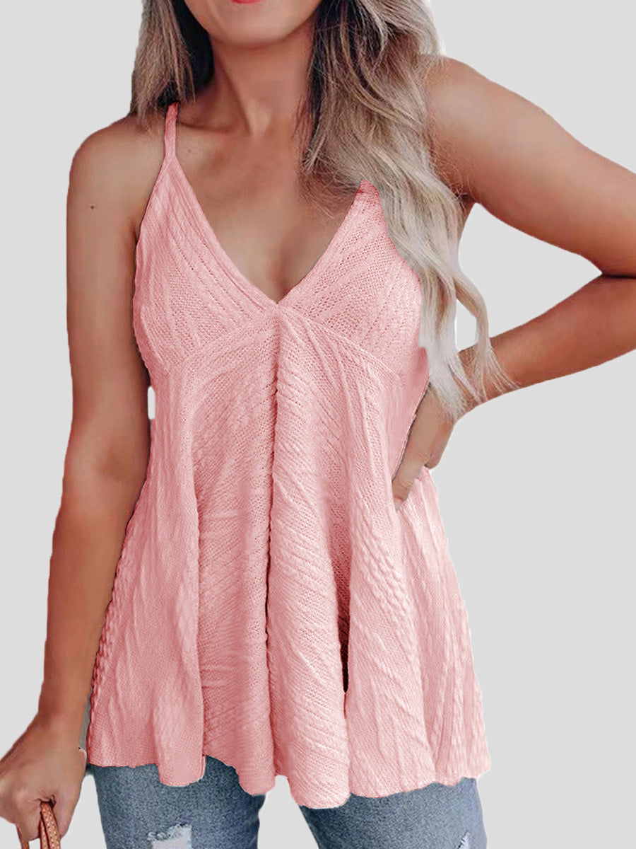 Stilla | Dame Tank Tops Afslappet V-udskæring Camisole Uden Ærmer Tank Top