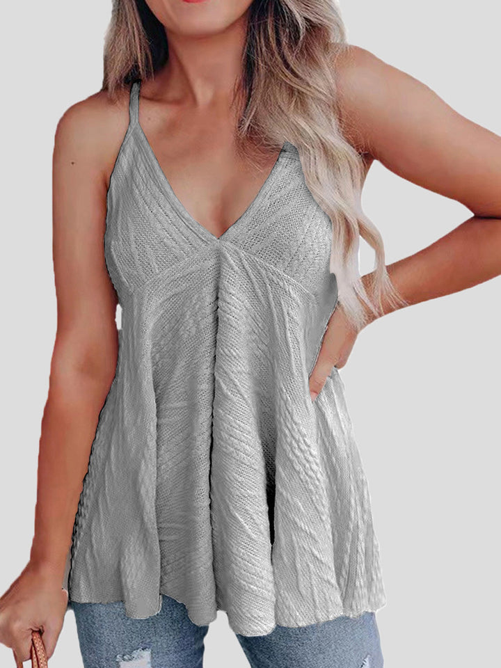 Stilla | Dame Tank Tops Afslappet V-udskæring Camisole Uden Ærmer Tank Top