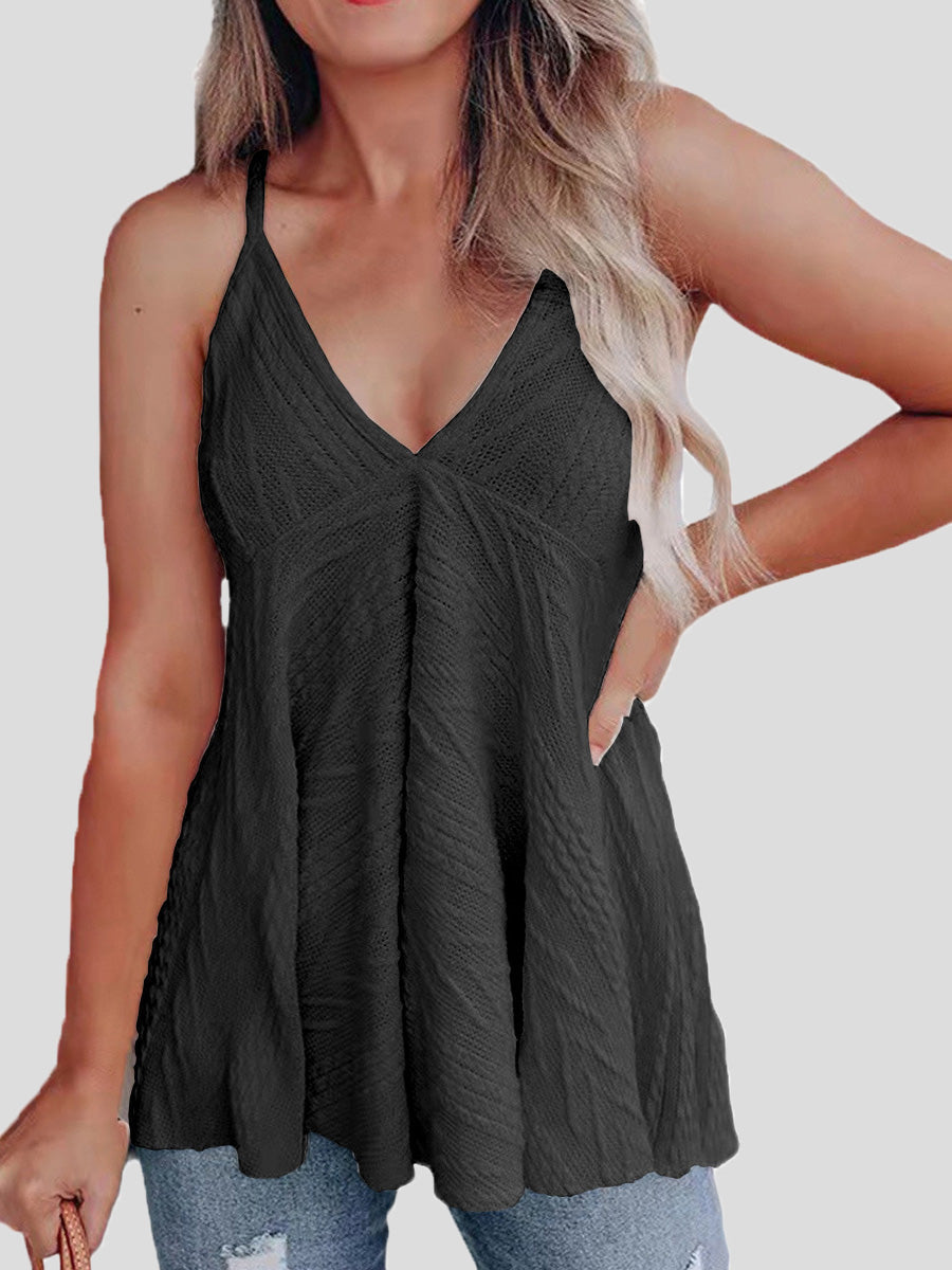 Stilla | Dame Tank Tops Afslappet V-udskæring Camisole Uden Ærmer Tank Top