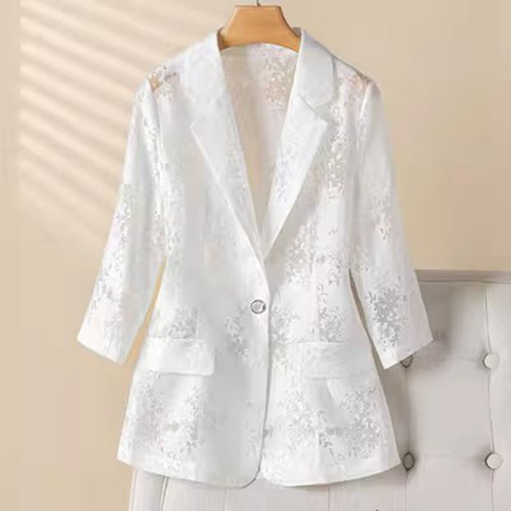 Stilla | Let Blazer Med Blomster Spids