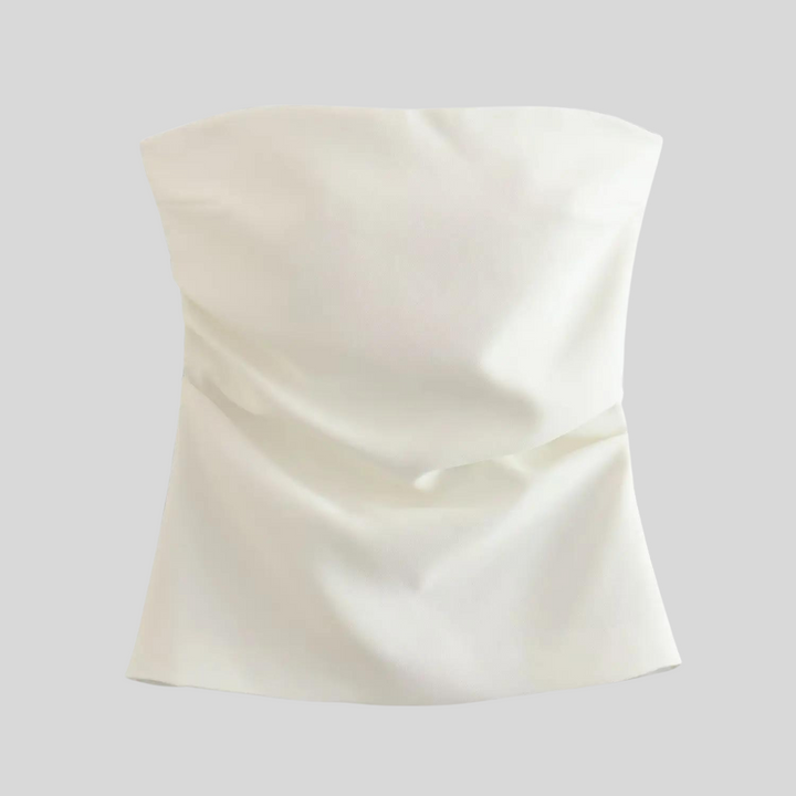 Stilla | Off-Shoulder Ærmeløs Bluse