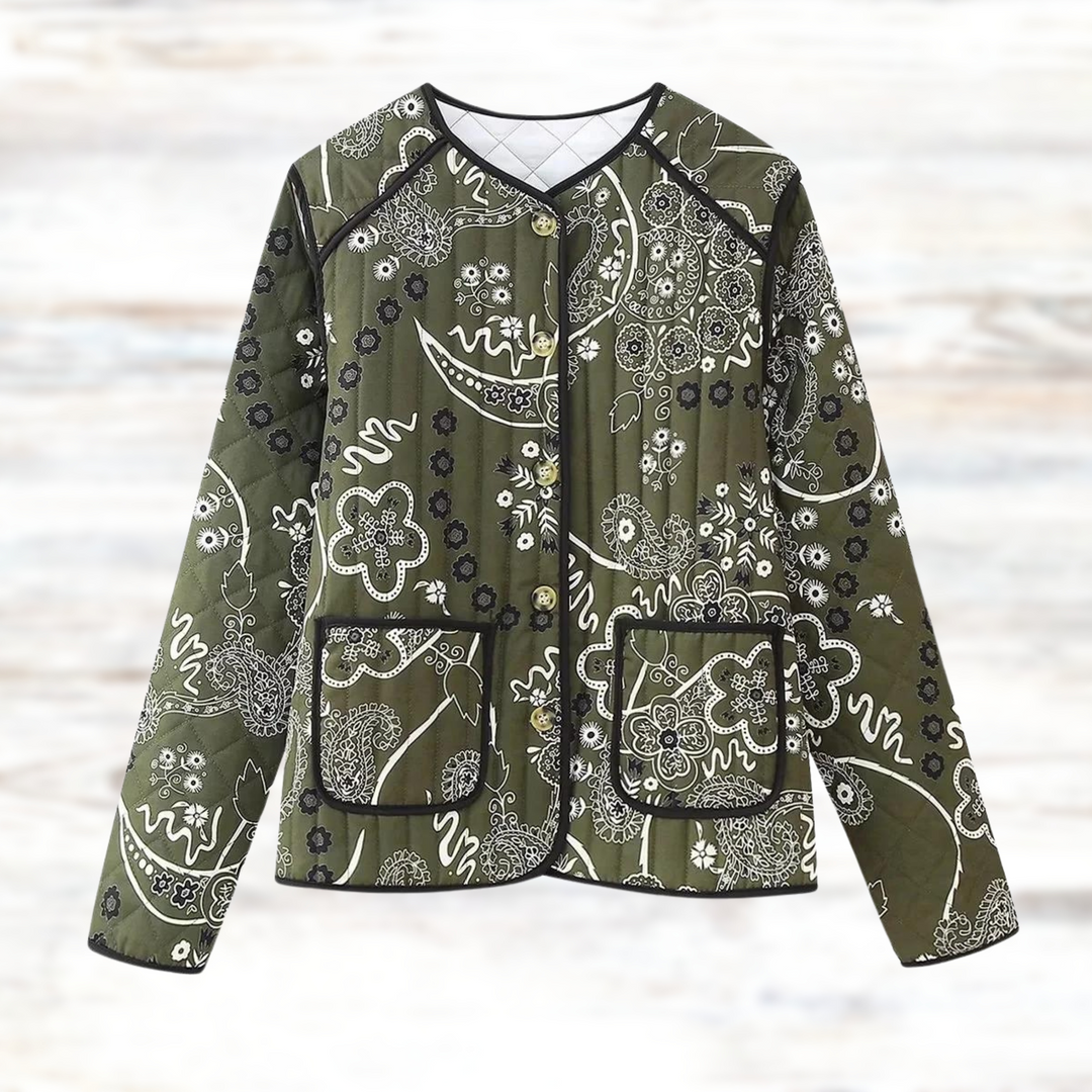 Stilla | Vinlese Jakke Med Blomsterprint