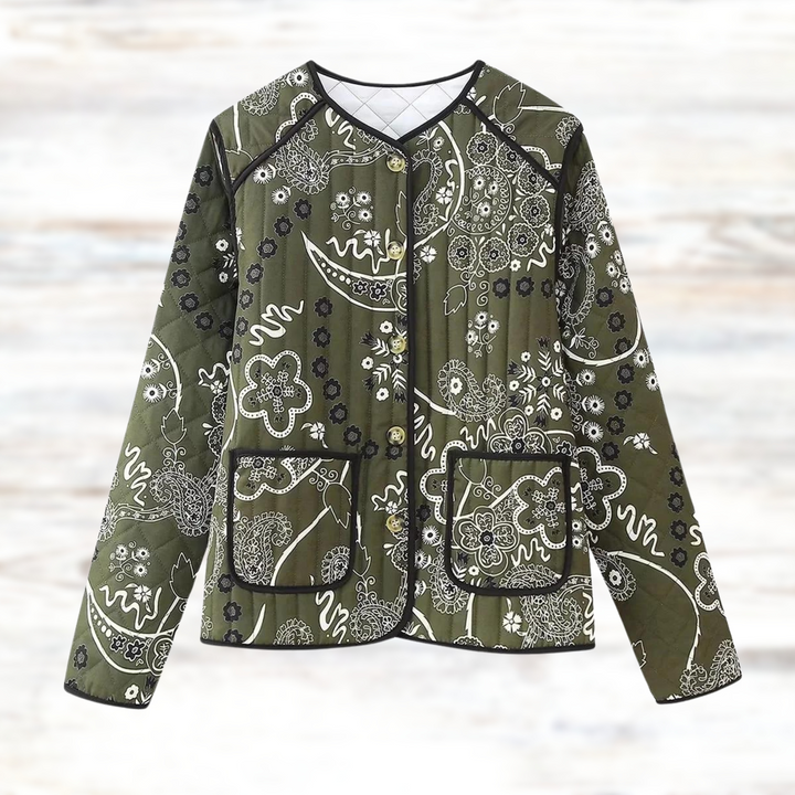 Stilla | Vinlese Jakke Med Blomsterprint
