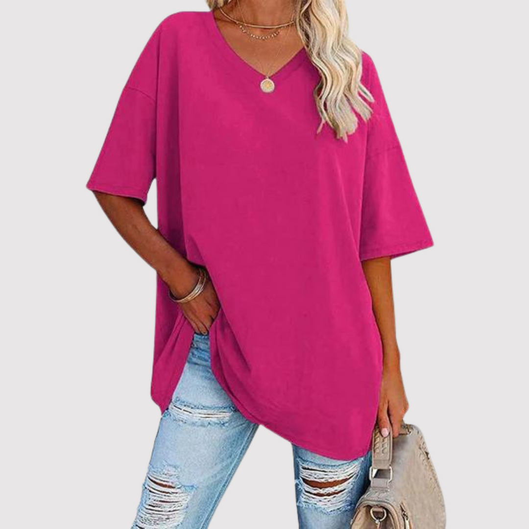 Stilla | T-shirt med V-udskæring