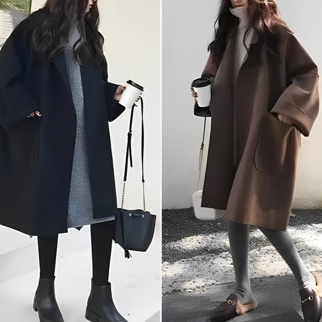 Stilla | Oversized-frakke i knælang version