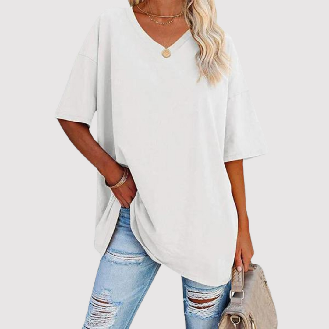 Stilla | T-shirt med V-udskæring Stil