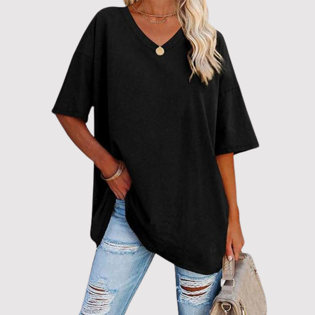 Stilla | T-shirt med V-udskæring Stil