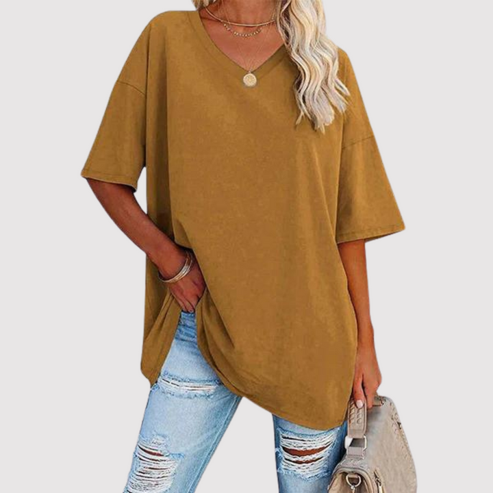 Stilla | T-shirt med V-udskæring Stil