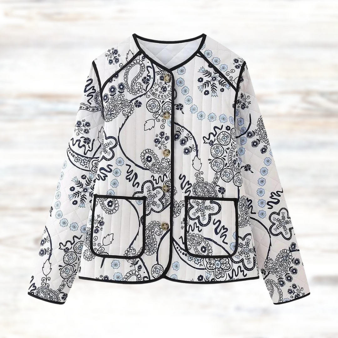Stilla | Vinlese Jakke Med Blomsterprint