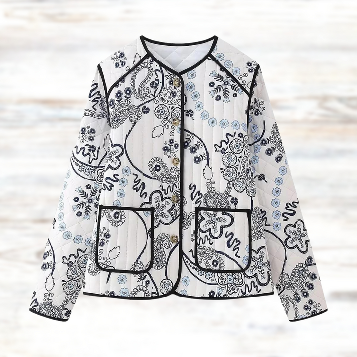 Stilla | Vinlese Jakke Med Blomsterprint