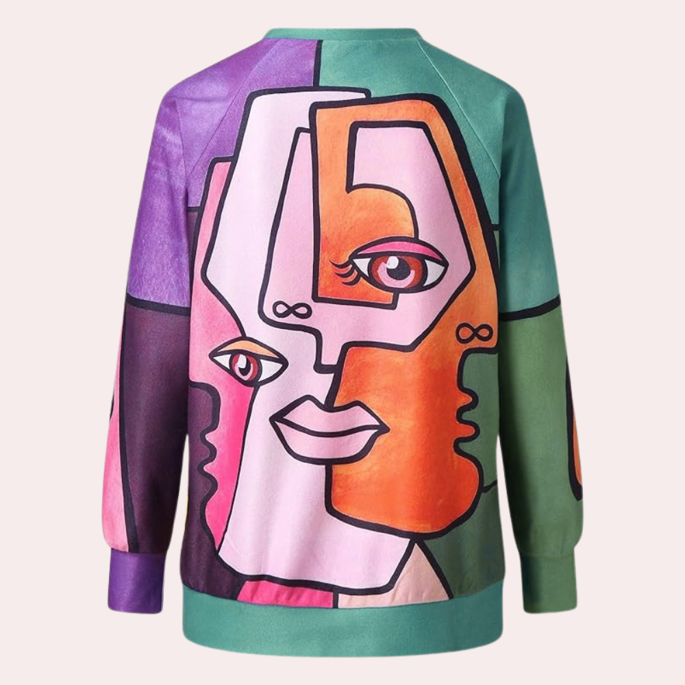 Stilla | Iøjnefaldende Trykt Sweatshirt Til Damer