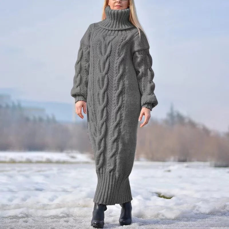 Stilla | Pullover Med Rullekrave Til Den, Afslappet Strikkjole