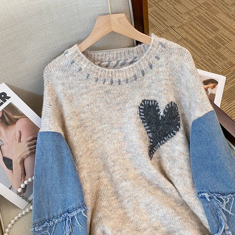 Stilla | Stilfuld Hjerte Sweater til Kvinder