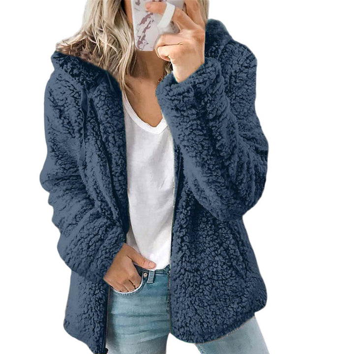 Stilla Dame mode | Elegant bjørn teddy pels frakke: Blød fleece frakke med lommer og lynlås