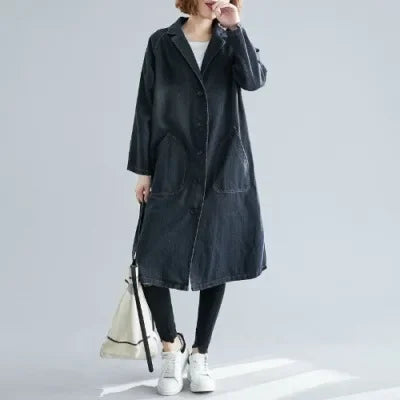 Stilla | Klassisk Jeans Trenchcoat Til Damer