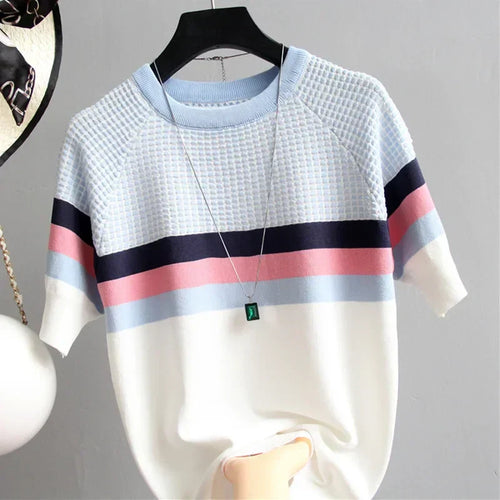 Stilla | Bluse Kortærmet Strikket Bluse